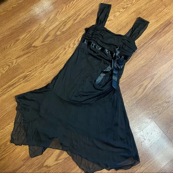 Vintage Y2K Mesh Dress Y2K Dress Sheer Dress Homecoming Prom Black Slip Dress - Picture 1 of 14